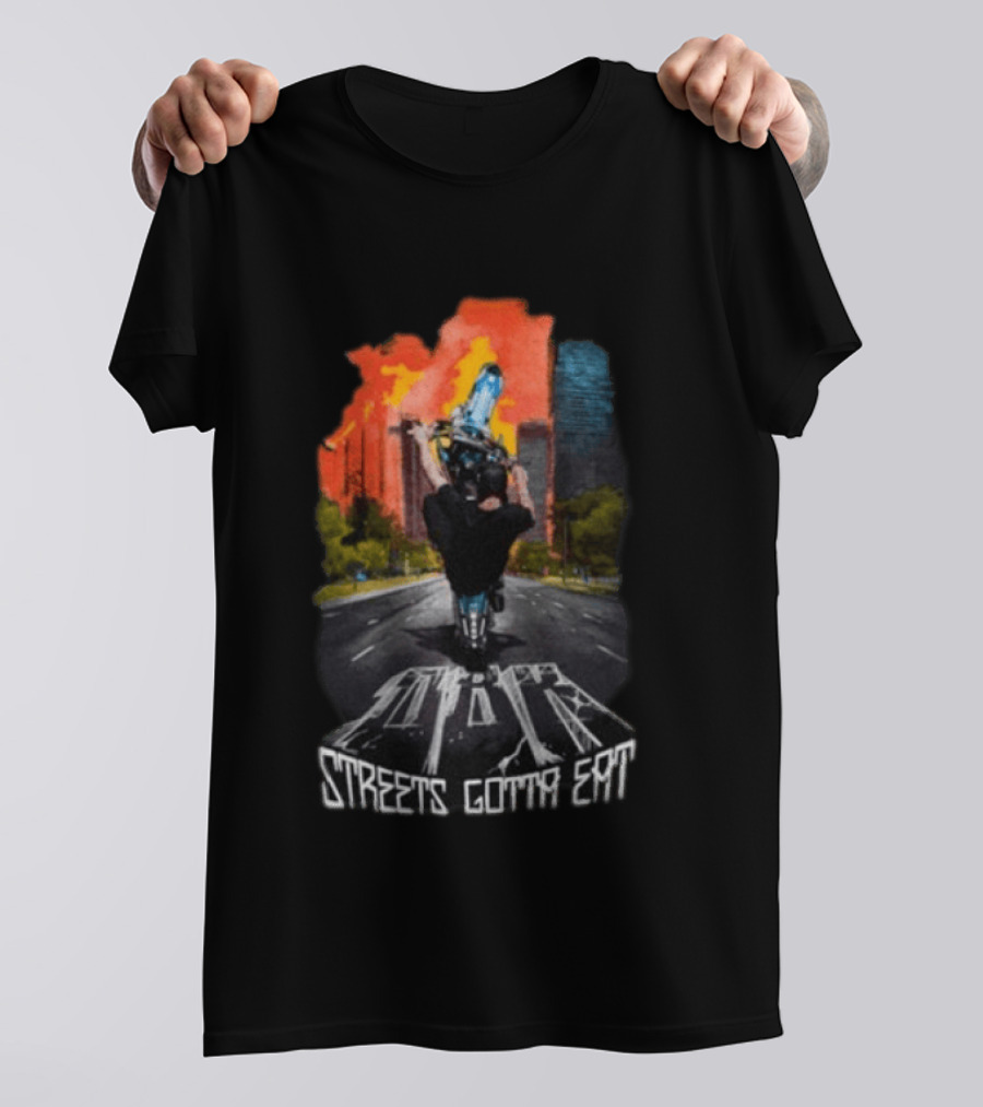Dirt Bike Kidz Streets Gotta Eat Urban Rider Scene T-Shirt