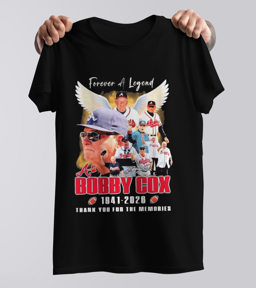 Bobby Cox 1941 2026 Atlanta Baseball Legend Thank You For The Memories T-Shirt