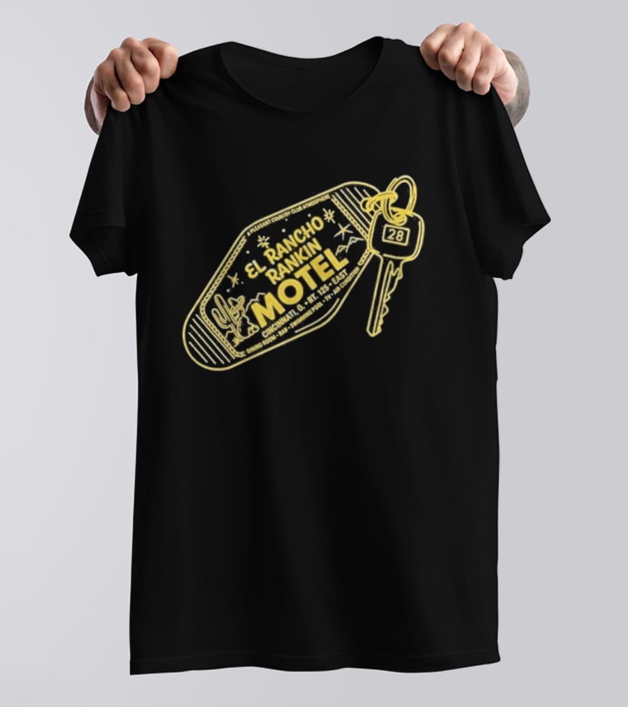 El Rancho Rankin Motel Key Fob Vintage Room 28 Cactus T-Shirt