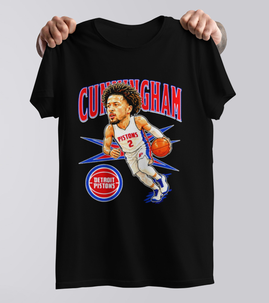 Cade Cunningham Detroit Pistons Basketball Star Number 2 T-Shirt