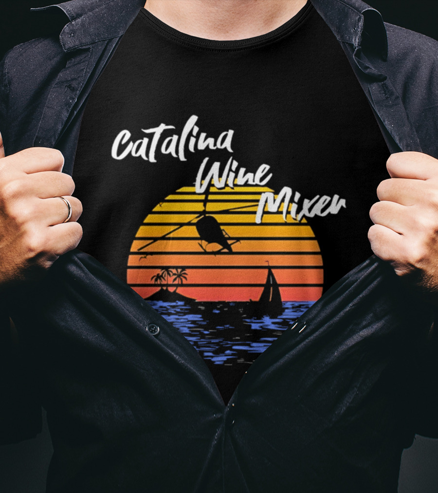 Catalina Wine Mixer Step Brothers Movie Sunset Out Sea T-Shirt