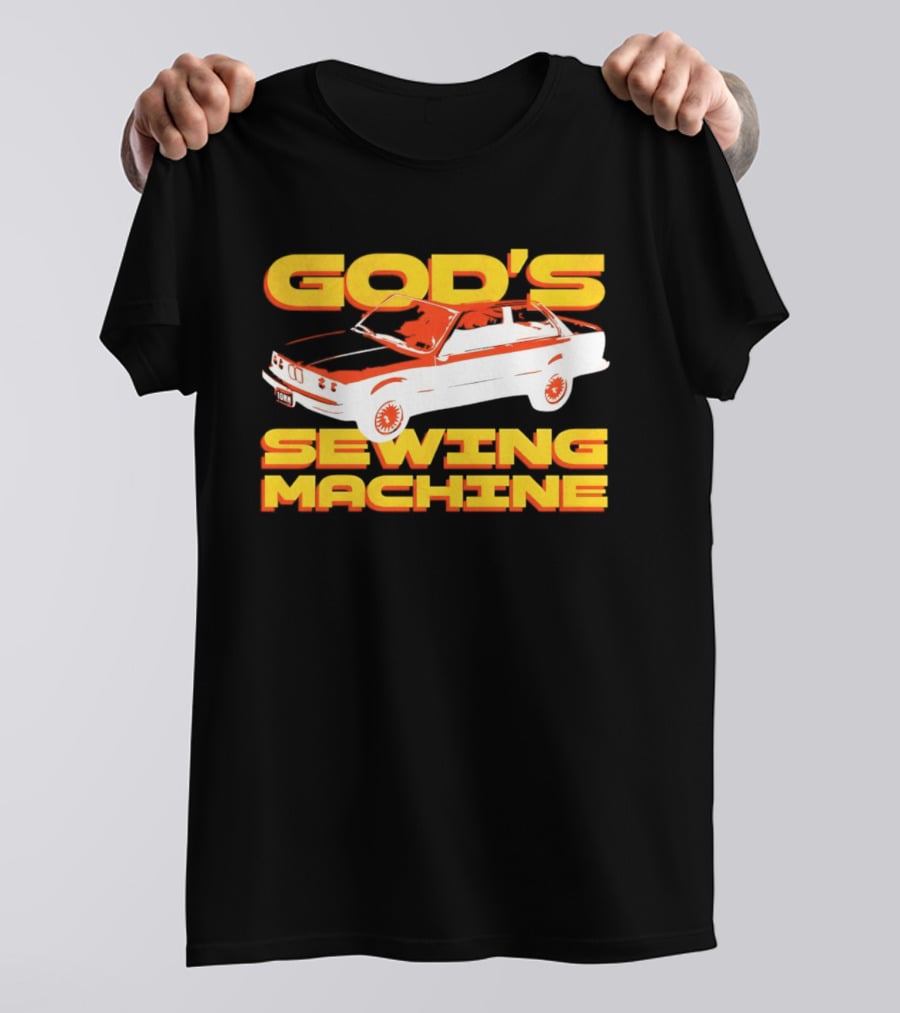 God's Sewing Machine BMW E3 Iconic Car T-Shirt