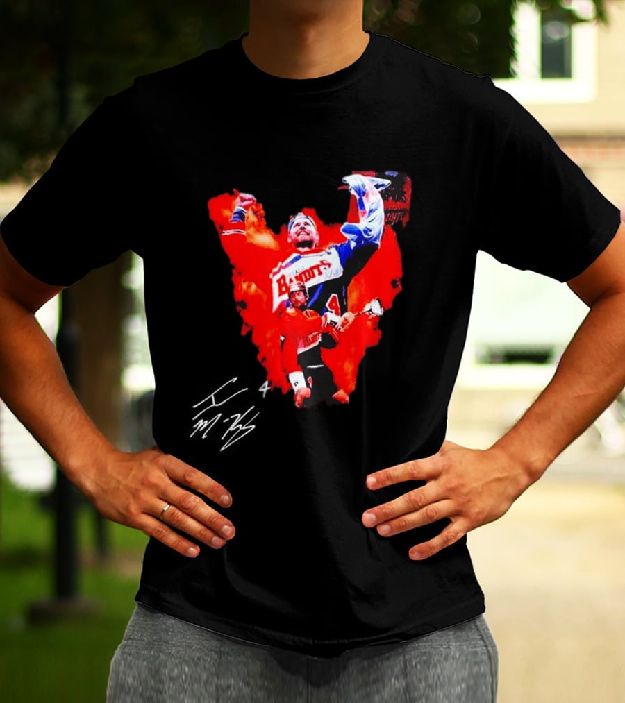Ian MacKay Bandits Lacrosse Legend Signed Color Burst Collage T-Shirt
