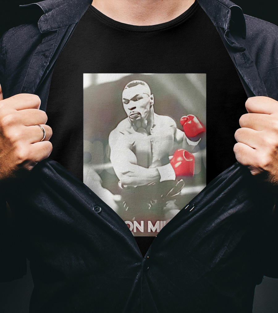 Boxing Legend Iron Mike Tyson Vintage Style Red Gloves T-Shirt