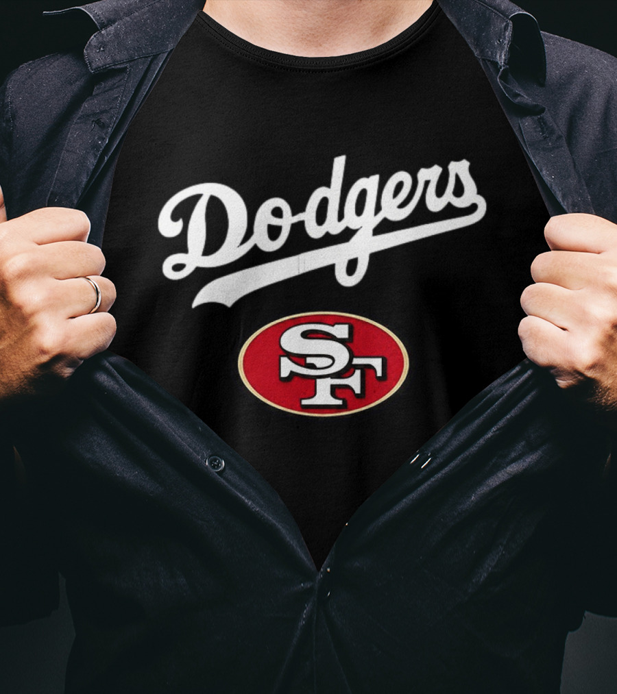 Dodgers SF Baseball Jersey Los Angeles San Francisco 49ers T-Shirt