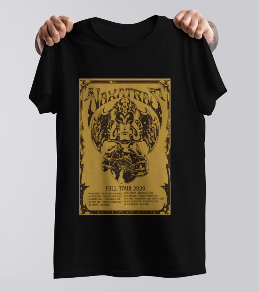 Naxatras Fall Tour 2026 European Concert Dates And Locations T-Shirt