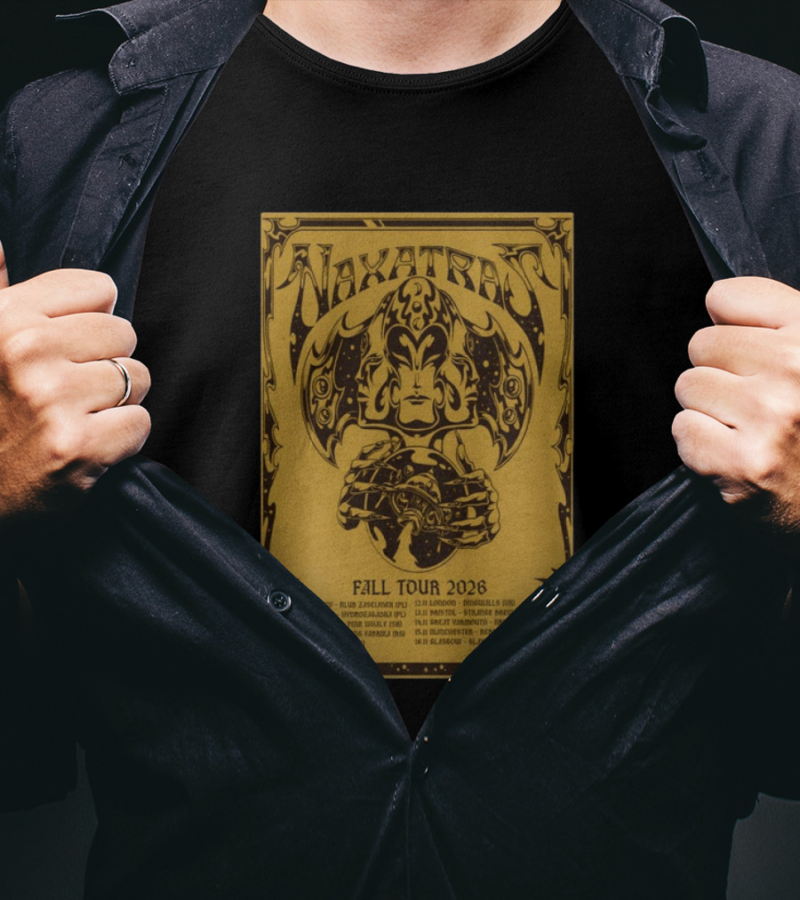 Naxatras Fall Tour 2026 European Concert Dates And Locations T-Shirt