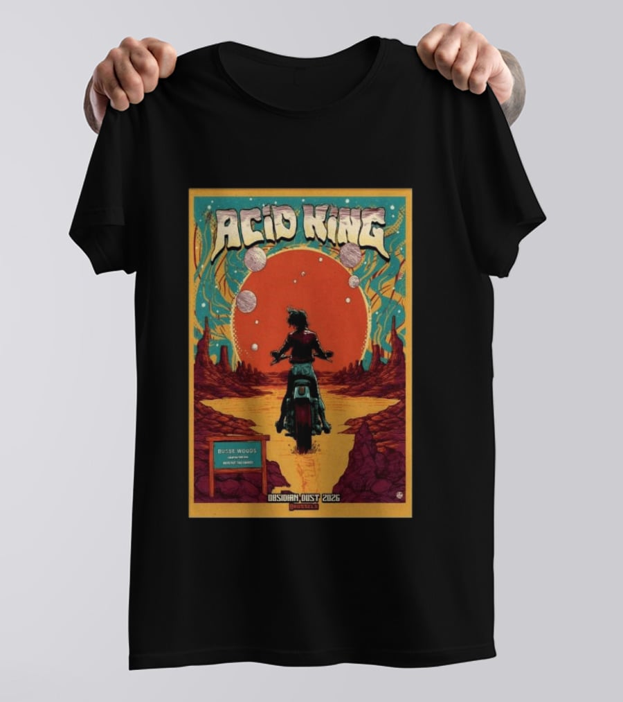 Acid King Obsidian Dust 2026 Brussels Busse Woods T-Shirt