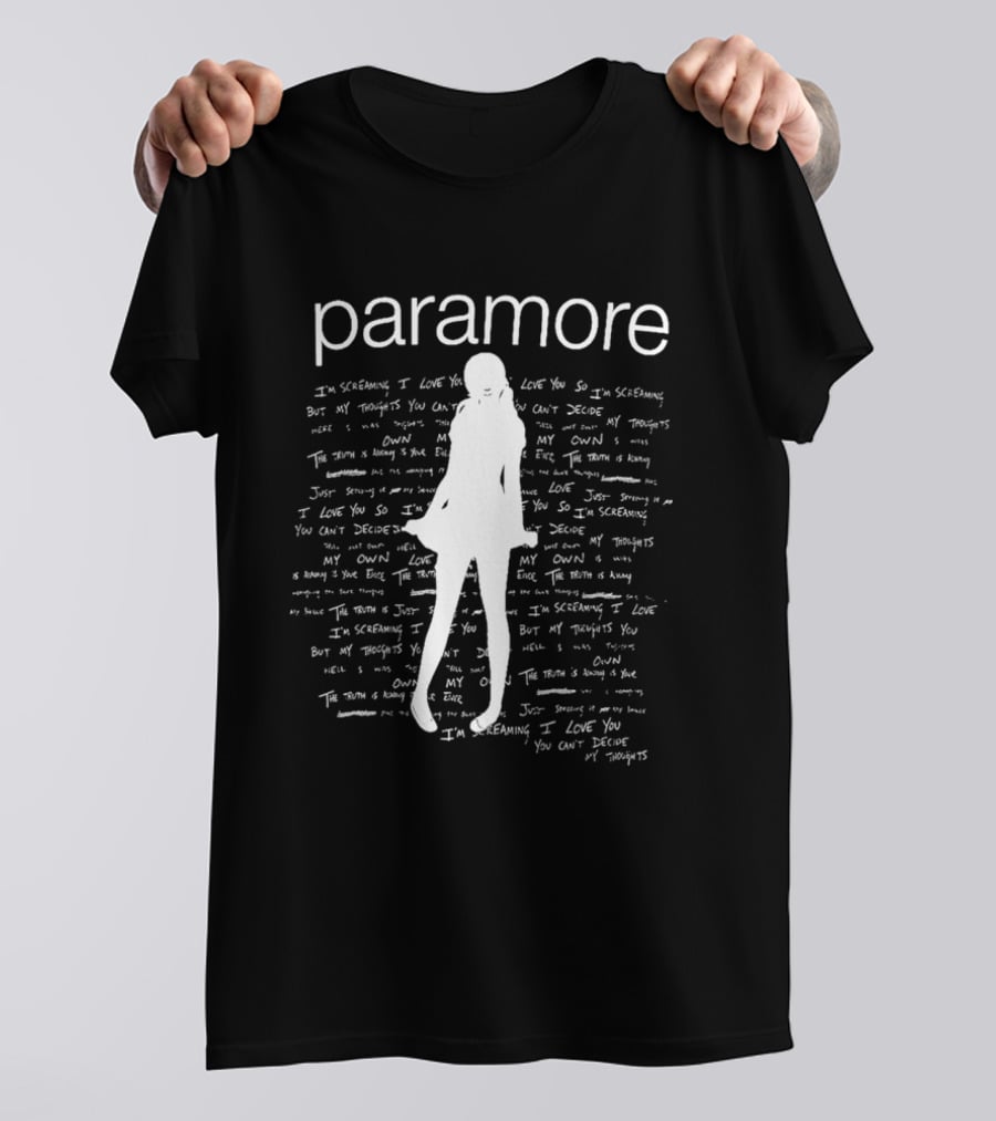 Paramore Lyrics Silhouette Art Brand New Eyes T-Shirt