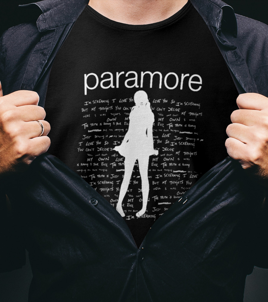 Paramore Lyrics Silhouette Art Brand New Eyes T-Shirt