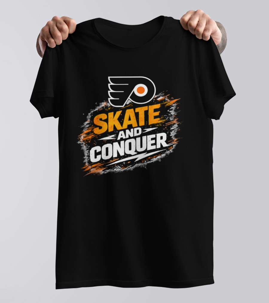 Philadelphia Flyers Skate And Conquer NHL T-Shirt