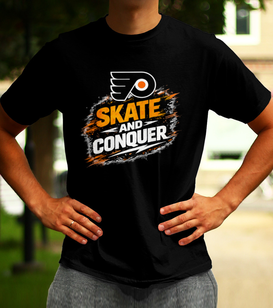 Philadelphia Flyers Skate And Conquer NHL T-Shirt