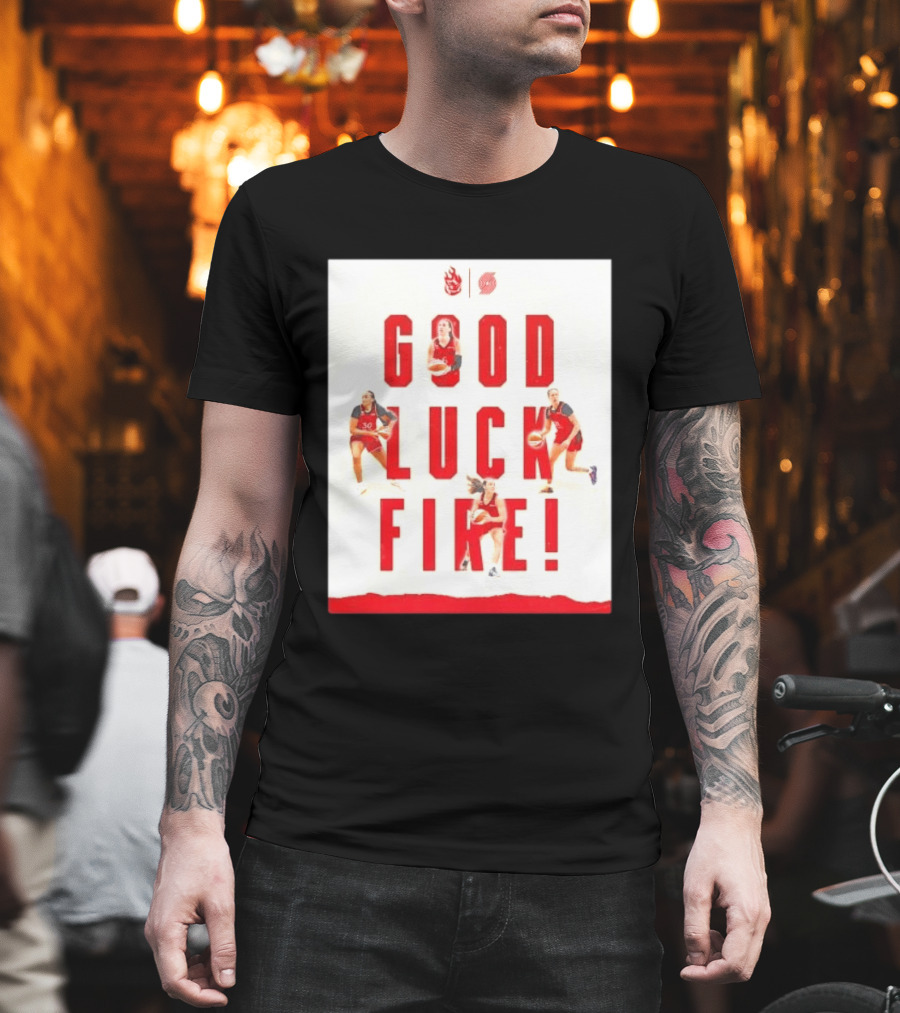 Portland Trail Blazers Good Luck Fire Basketball T-Shirt