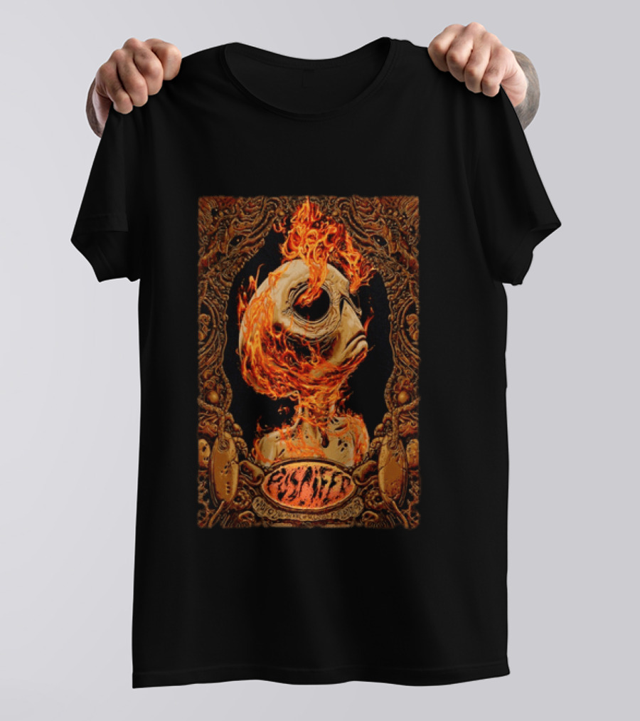 Puscifer Theater Of The Clouds Portland OR Event May 8 2026 Alien Skull In Flames T-Shirt