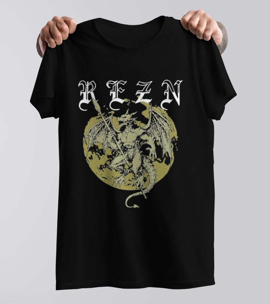 Rezn Yellow Dragon Circle T-Shirt