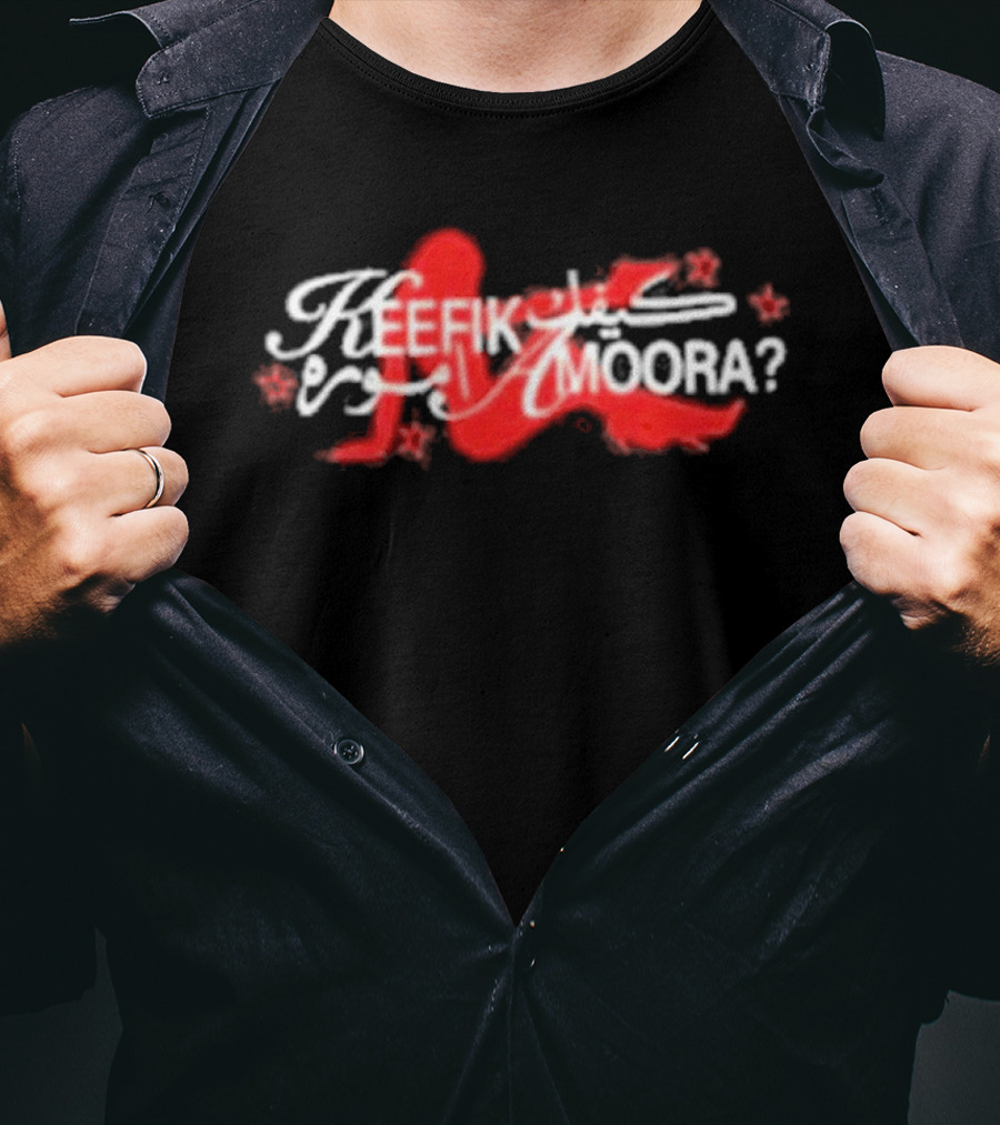 Saint Levant Keefik Amoora Red Silhouette Script T-Shirt