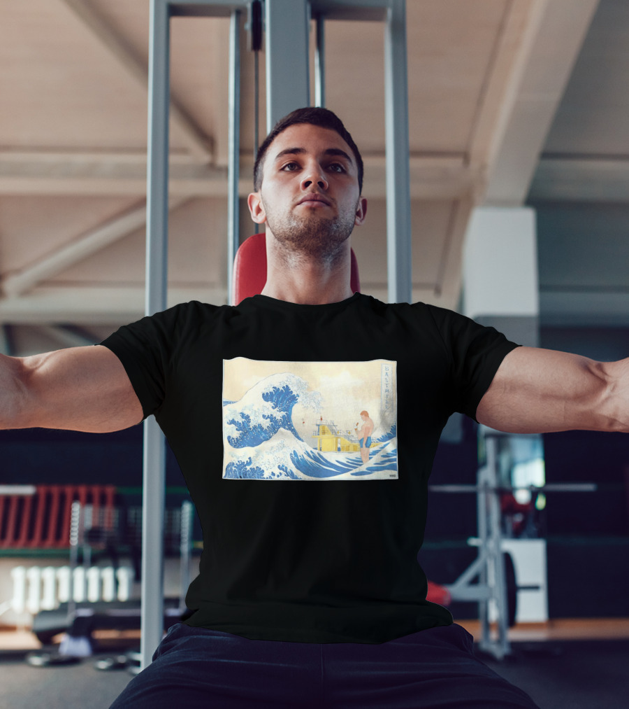 The Great Wave Salthill Swimmer And Diving Board Scene T-Shirt