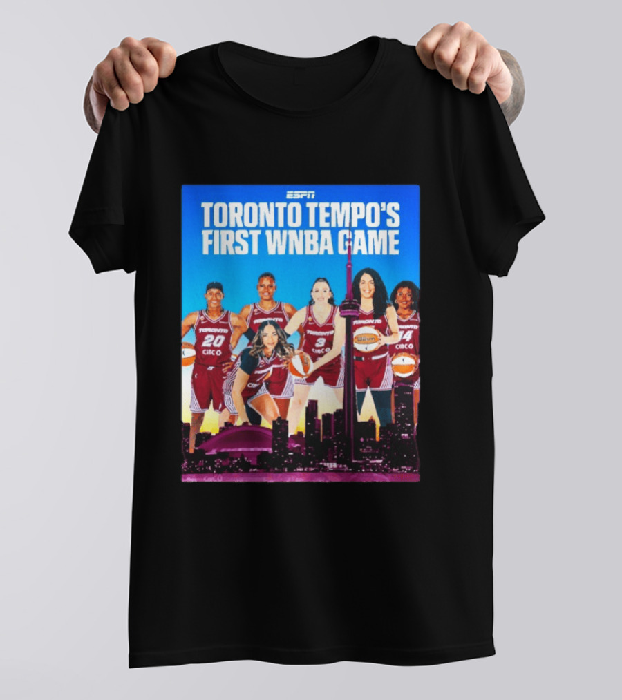 Toronto Tempos First WNBA Game ESPN Basketball Team Event T-Shirt
