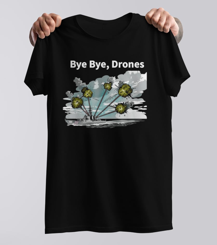 Bye Bye Drones Yellow Flower Cloud T-Shirt