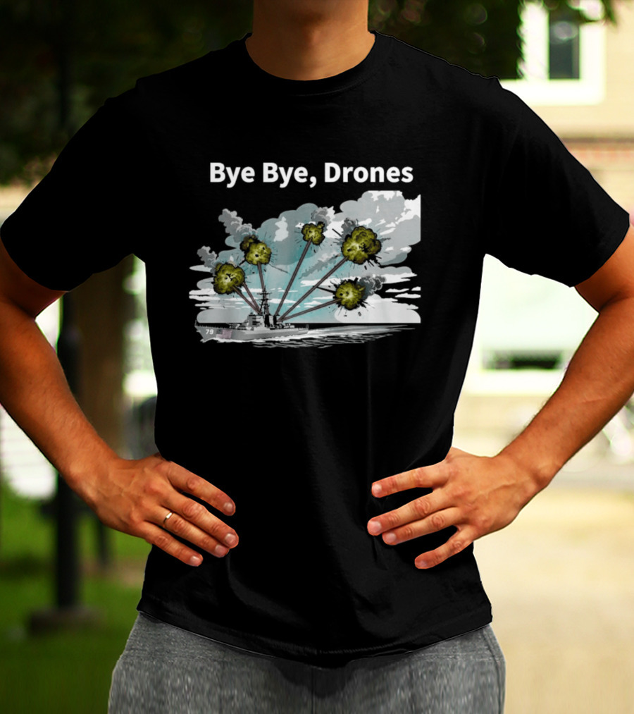 Bye Bye Drones Yellow Flower Cloud T-Shirt