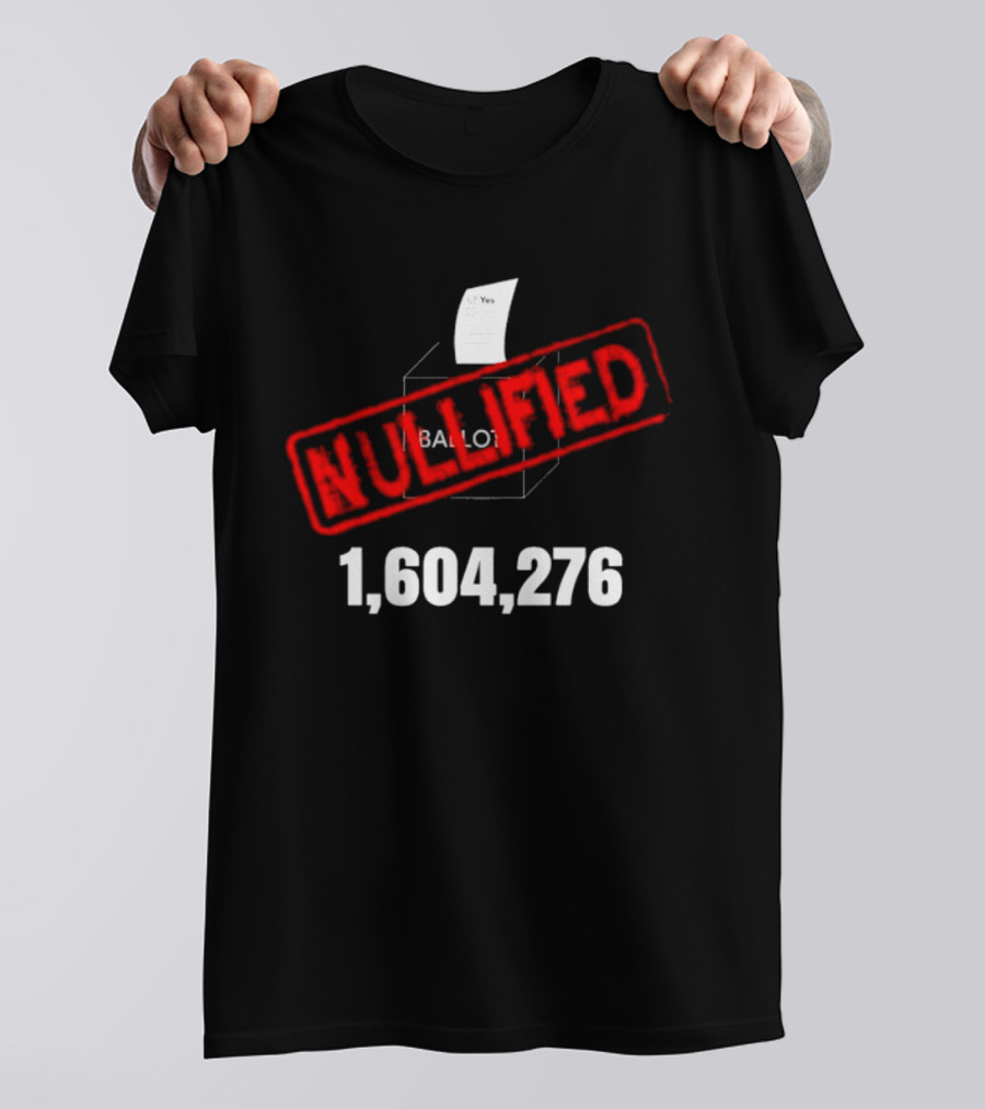 Virginia Ballot Box Nullified 1,604,276 Protest Redistricting T-Shirt