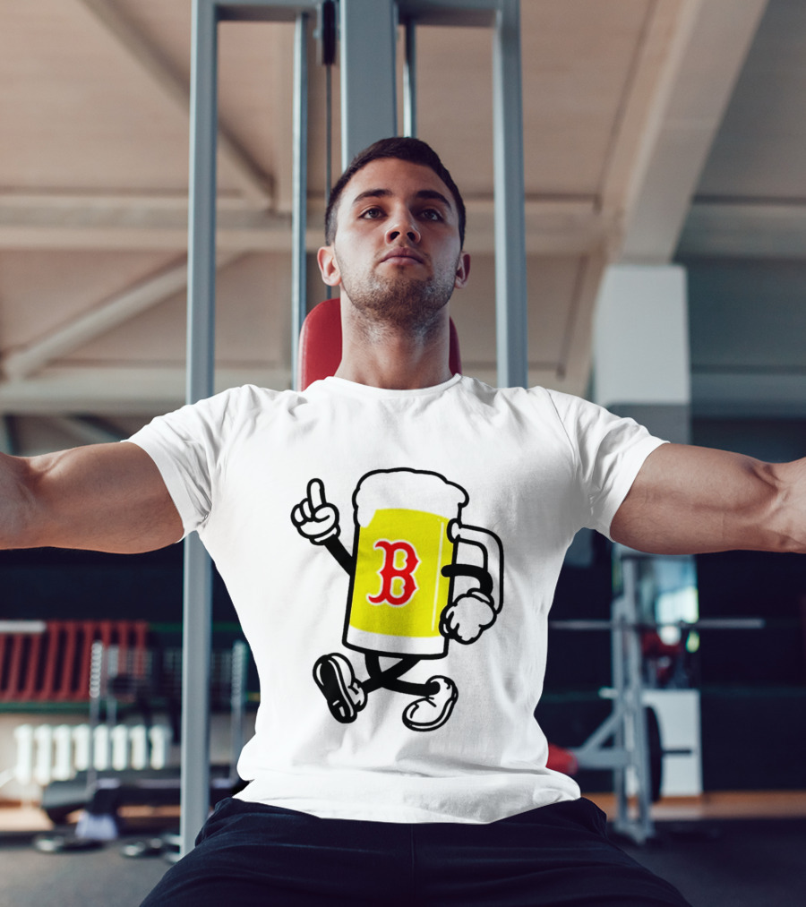 2026 Red Sox Beer With Walking Foam And Red B T-Shirt