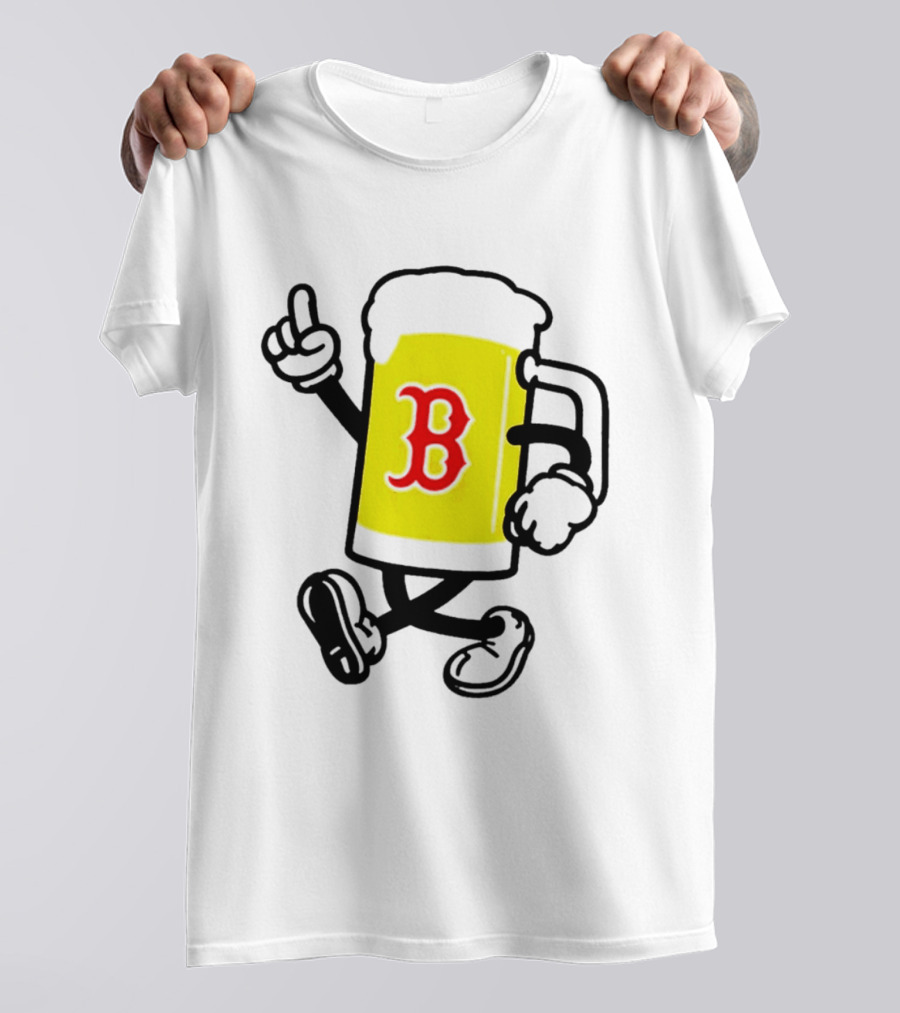 2026 Red Sox Beer With Walking Foam And Red B T-Shirt