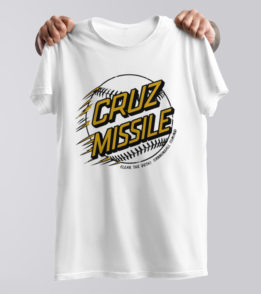 Cruz Missile Clear The Deck Cannonball Coming Baseball T-Shirt