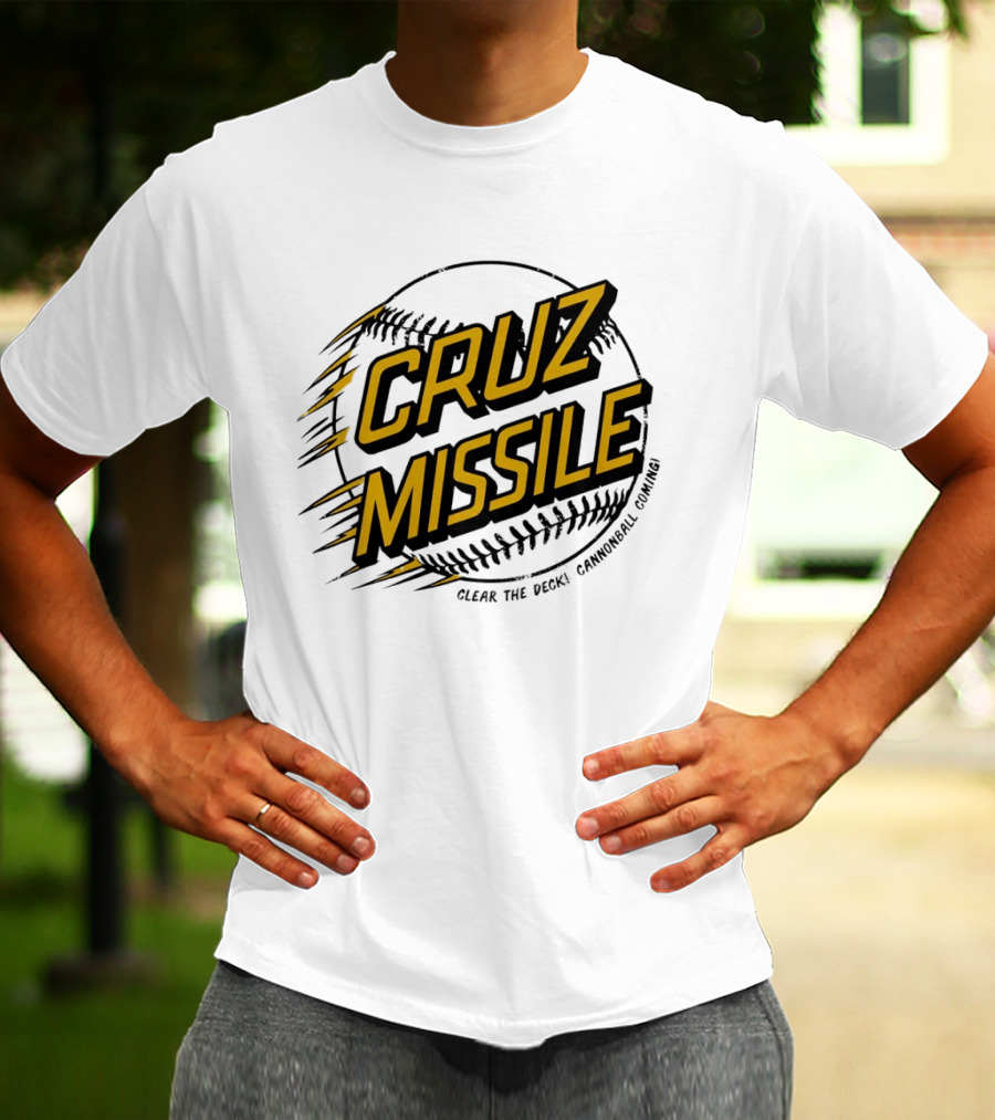 Cruz Missile Clear The Deck Cannonball Coming Baseball T-Shirt