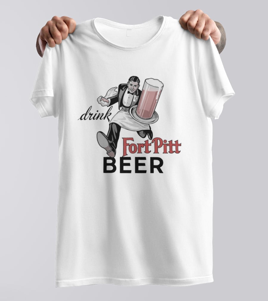 Drink Fort Pitt Beer Man Carrying Full T-Shirt
