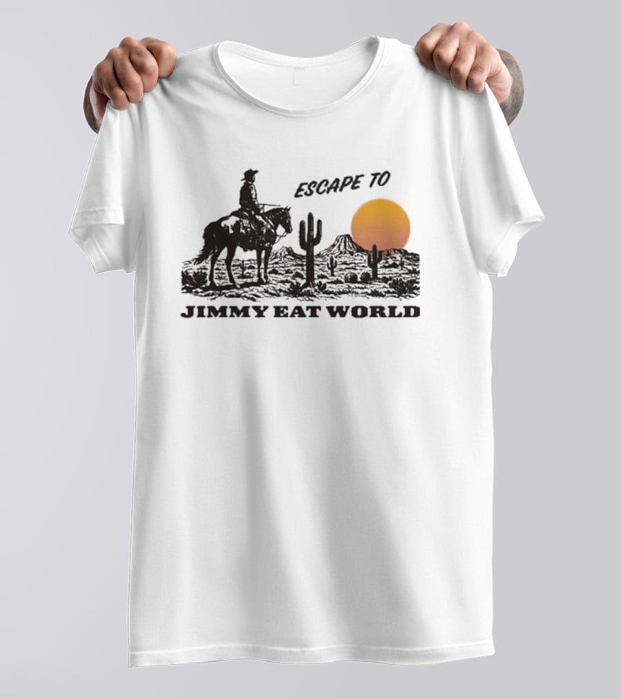Escape To Jimmy Eat World Cowboy Sunset Cactus T-Shirt