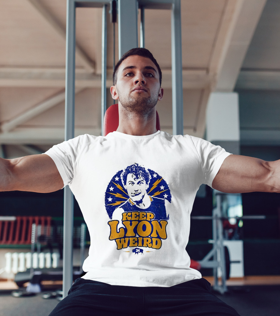Keep Lyon Weird Hockey Player 34 Buffalo Sabres Lightning Stars T-Shirt