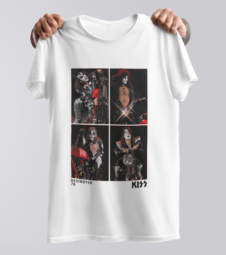 KISS Destroyer 76 Band Members On Motorcycles T-Shirt