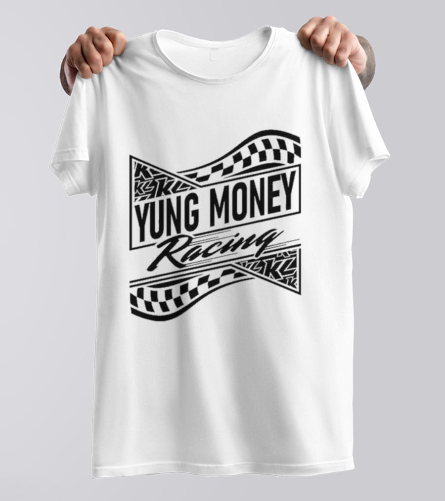 Yung Money Racing Checkered Flag Kyle Larson T-Shirt