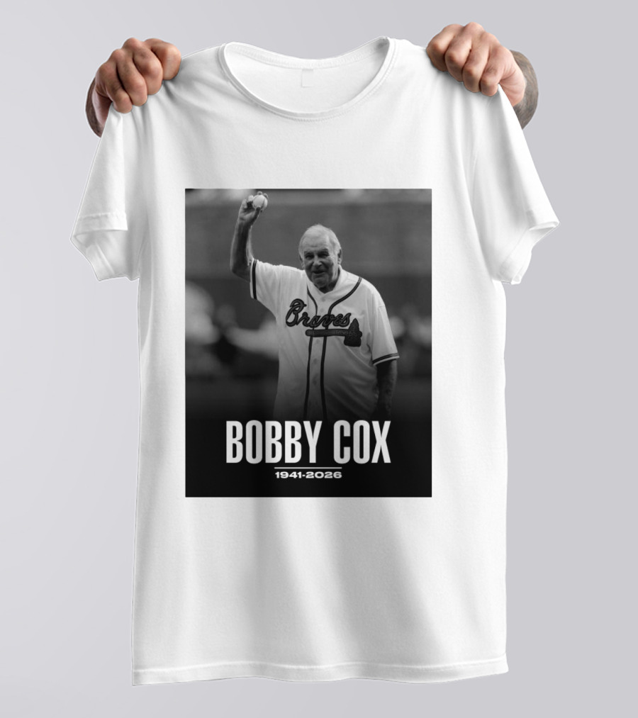 Bobby Cox Braves 1941 2026 Commemorative T-Shirt