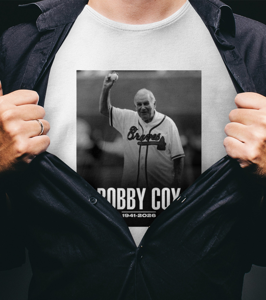Bobby Cox Braves 1941 2026 Commemorative T-Shirt