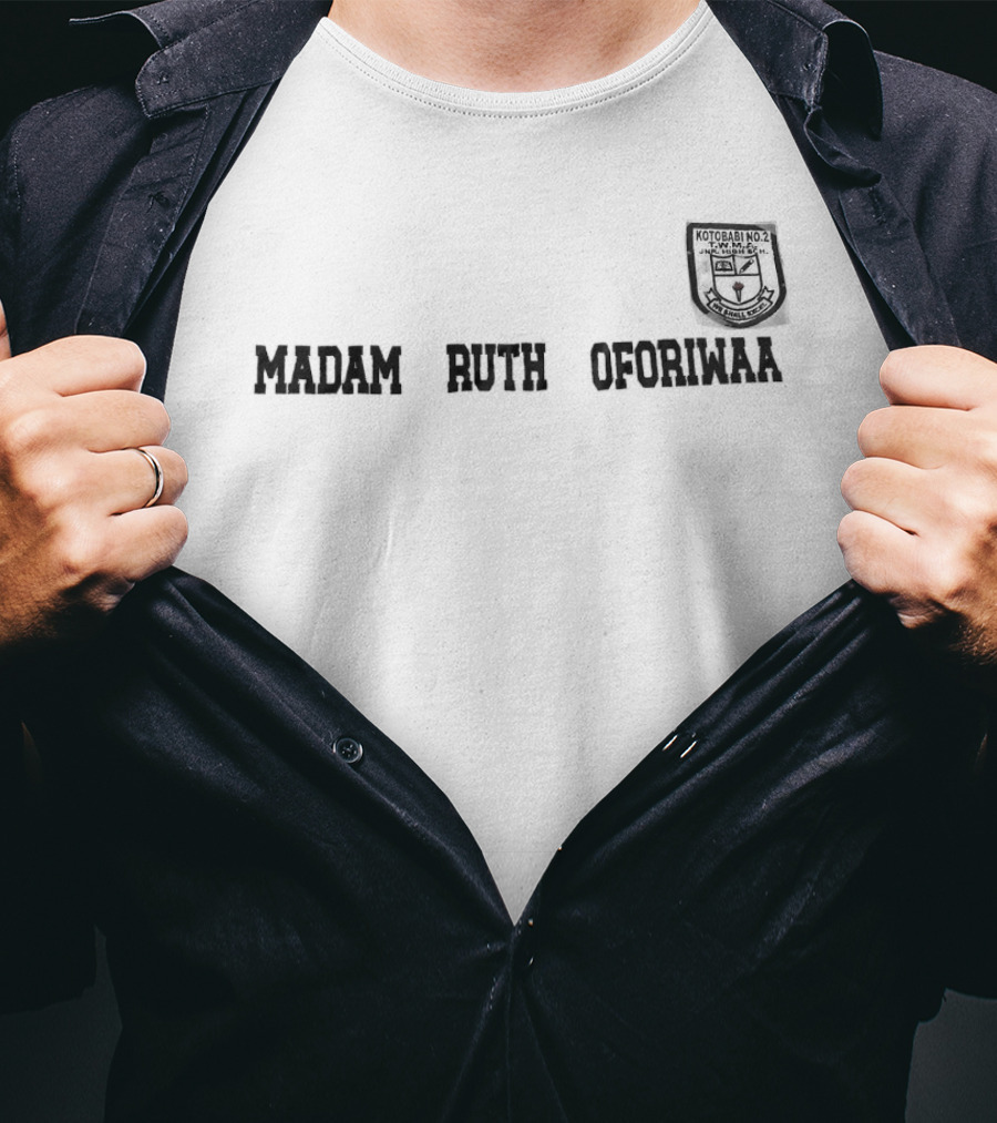 Madam Ruth Oforiwaa Crest Design Kotobabi No 2 Junior High School Ghana T-Shirt