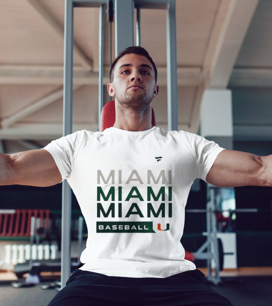 Miami Hurricanes Baseball Hype Tri Blend Miami U T-Shirt