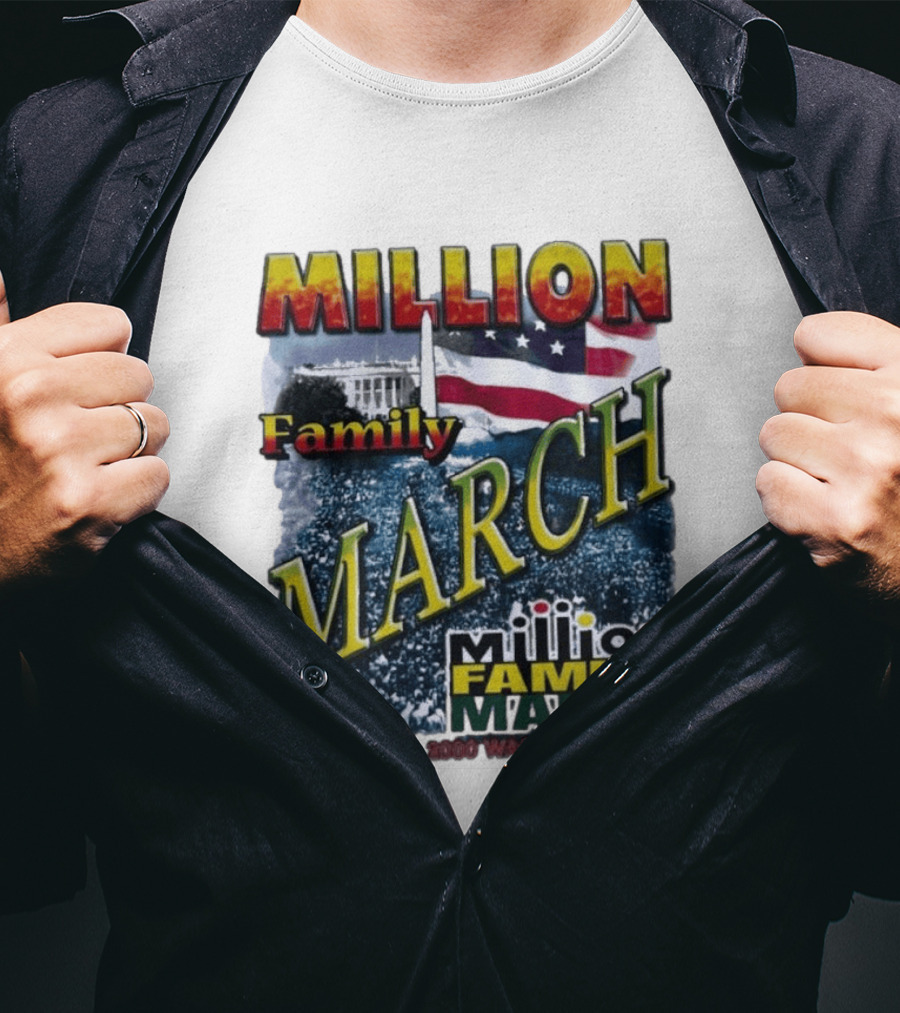 Million Family March October 16 2000 Washington D.C. White House American Flag T-Shirt