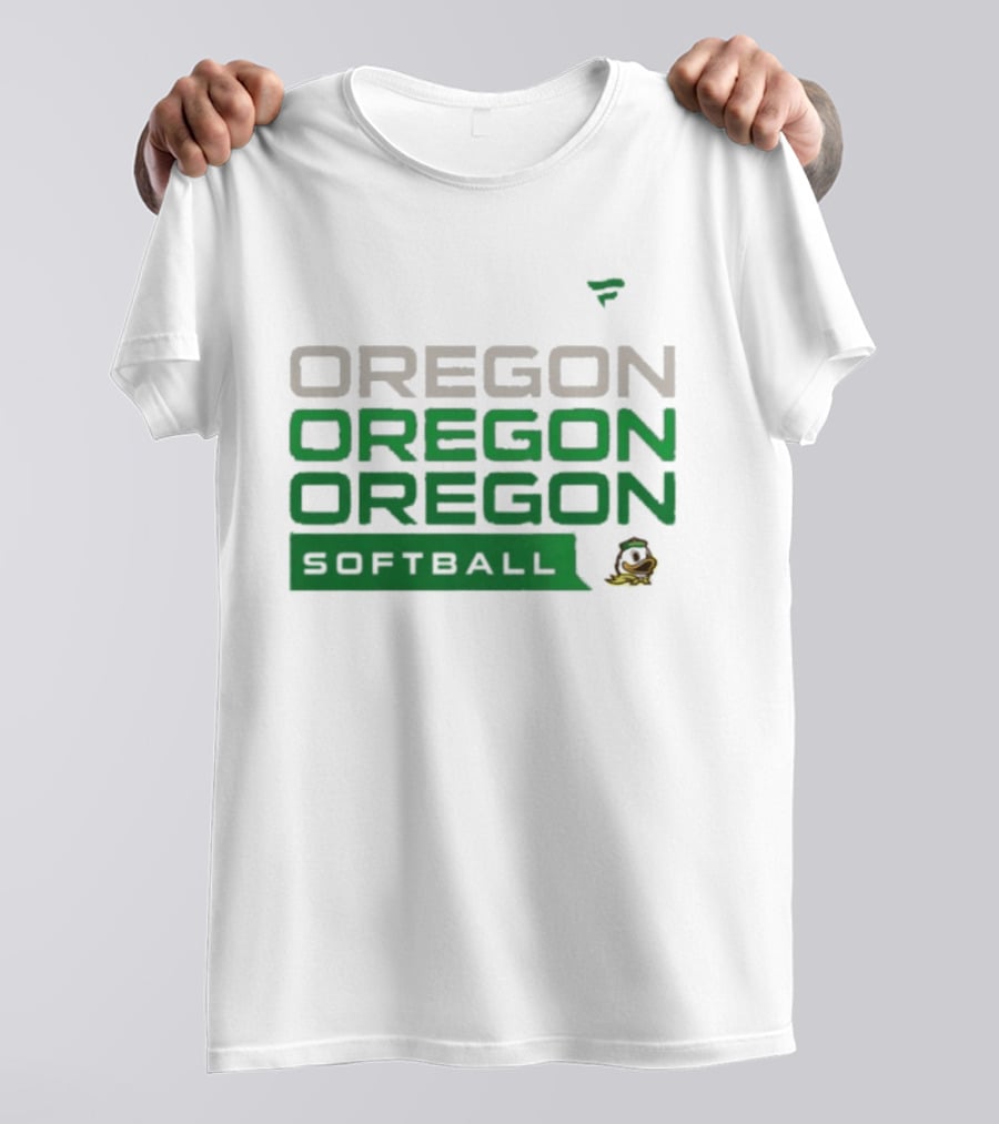 Oregon Ducks Softball Triple Oregon Text Tri Blend T-Shirt