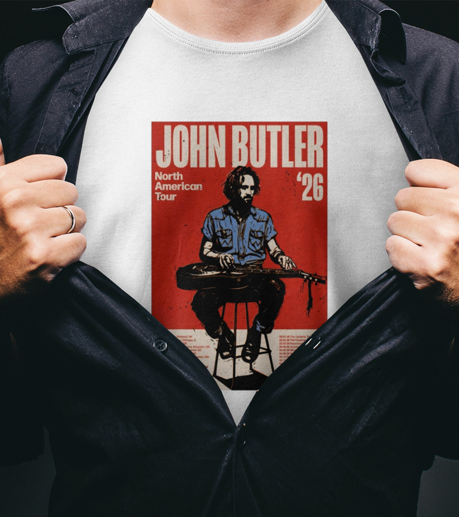 John Butler North American Tour 2026 Shows T-Shirt
