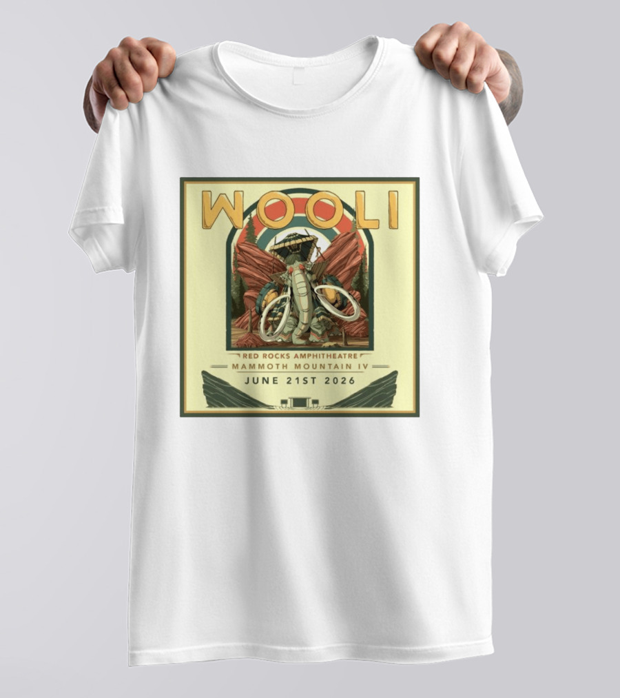 Wooli Red Rocks Amphitheatre Mammoth Mountain IV June 21st 2026 T-Shirt