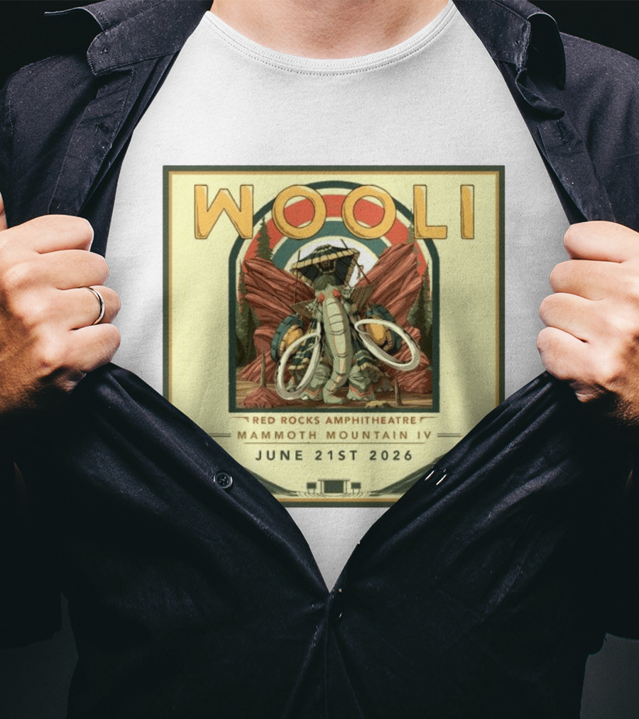Wooli Red Rocks Amphitheatre Mammoth Mountain IV June 21st 2026 T-Shirt