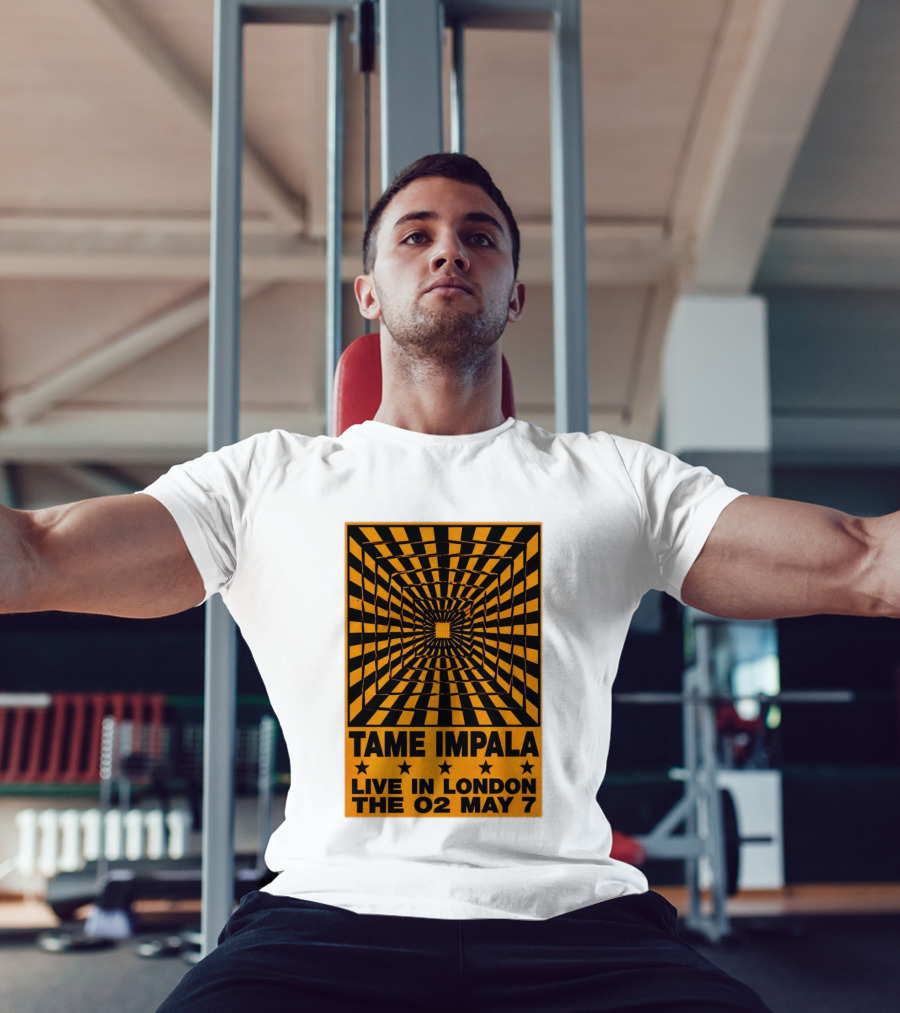 Tame Impala Live In London The O2 May 7 Optical Illusion Concert T-Shirt