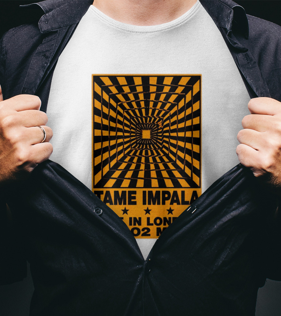 Tame Impala Live In London The O2 May 7 Optical Illusion Concert T-Shirt