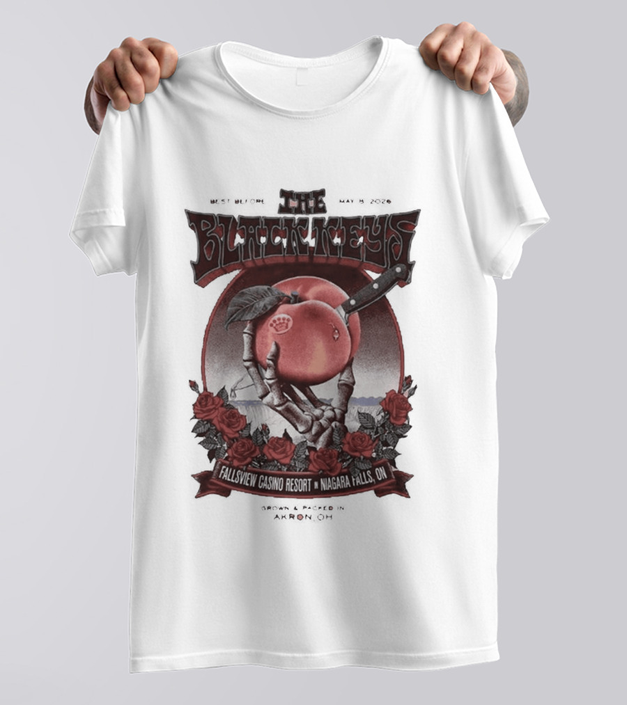 The Black Keys Niagara Falls 2026 May 8 Fallsview Casino Resort Ontario Event T-Shirt