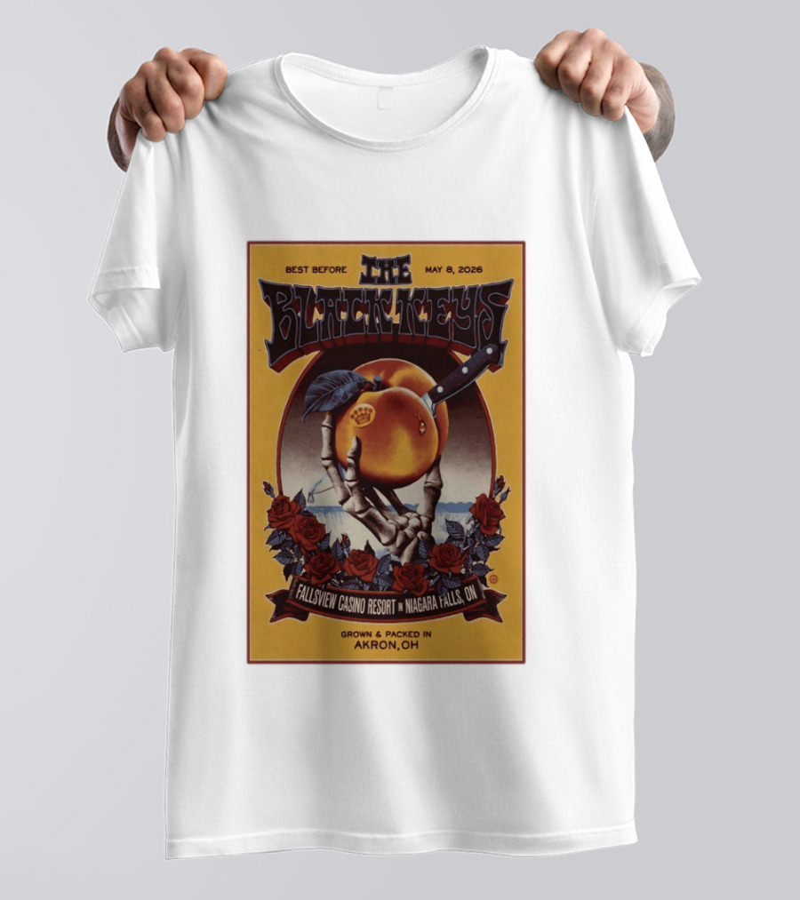 The Black Keys Fallsview Casino Resort Niagara Falls ON May 8 2026 Akron OH T-Shirt