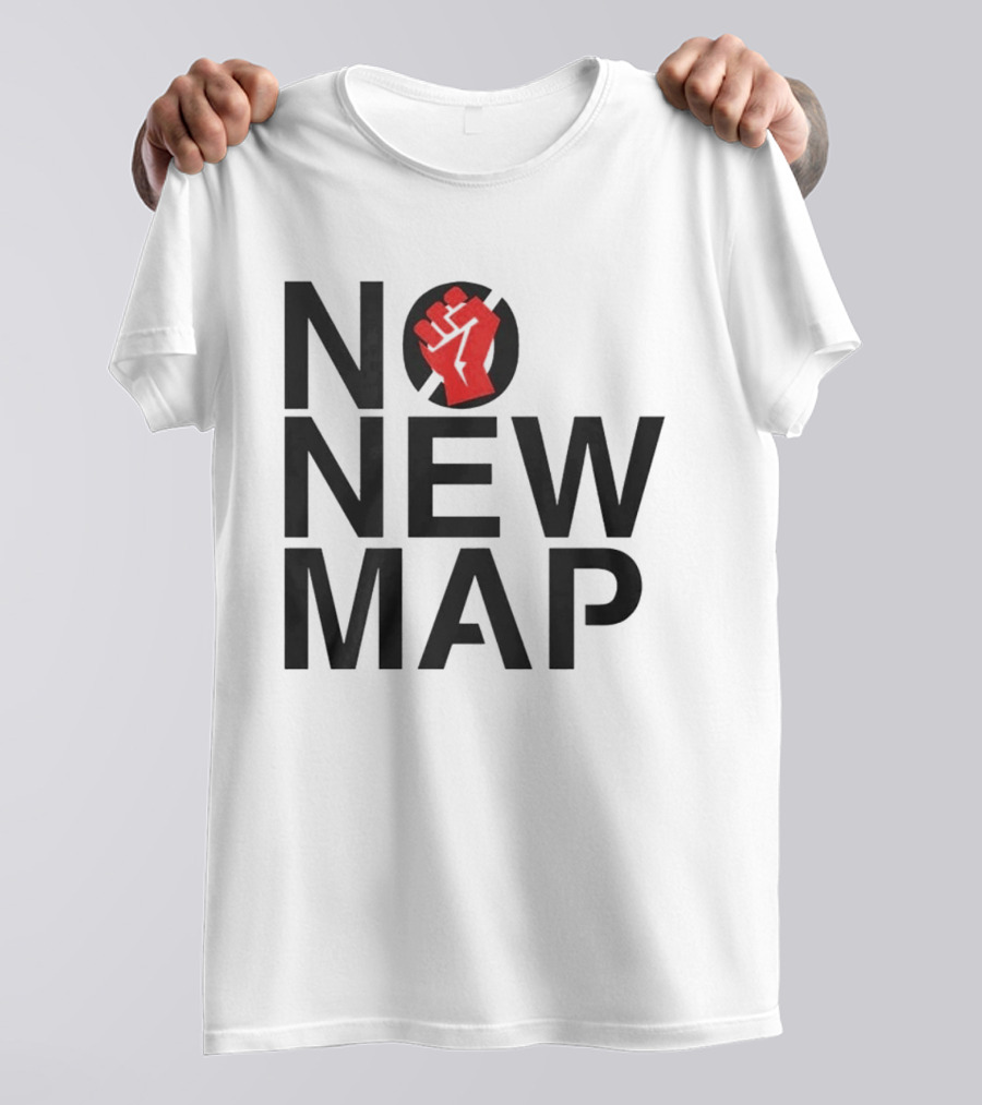 No New Map Protest Red Fist Symbol Virginia T-Shirt