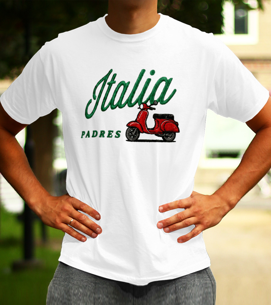 Italia Padres Red Scooter 2026 Italian Heritage Celebration Night Hat T-Shirt