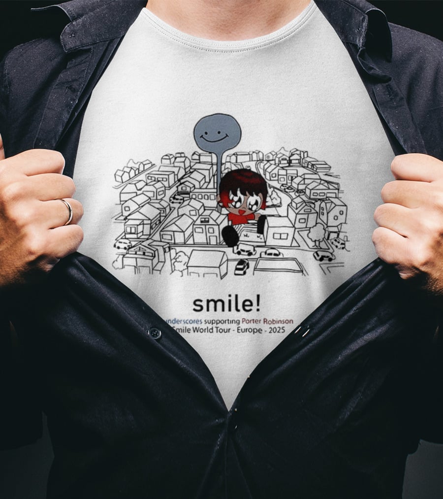 Smile World Tour 2025 Europe Supporting Porter Robinson T-Shirt